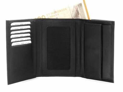 3-FOLD MEN′S WALLET WITH FLAP COMPARTMENT