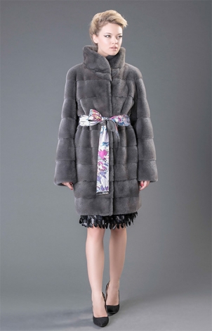 MINK DARK GREY COAT