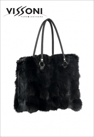 Women′s fox handbag - Black fox