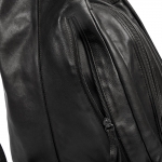 Everyday leather backpack – black, with a functional design