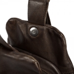 Everyday leather backpack – brown, with a functional design