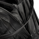 Everyday leather backpack – black, with a functional design