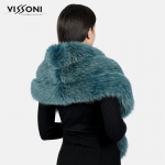 Луксозна наметка от лисица - Зелен джин