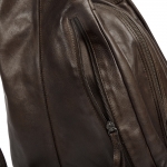 Everyday leather backpack – brown, with a functional design