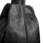 Everyday leather backpack – black, with a functional design