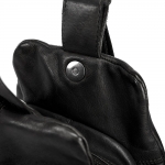 Everyday leather backpack – black, with a functional design