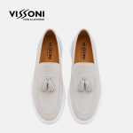 Vissoni Elegante - Сиви мъжки кожени обувки от естествена телешка кожа