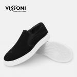 Vissoni Eterno - Черни мъжки кожени обувки от естествена телешка кожа