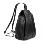 Everyday leather backpack – black, with a functional design