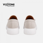 Vissoni Elegante - Сиви мъжки кожени обувки от естествена телешка кожа