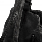 Everyday leather backpack – black, with a functional design