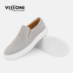 Vissoni Eterno - Сиви мъжки кожени обувки от естествена телешка кожа
