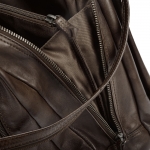 Everyday leather backpack – brown, with a functional design