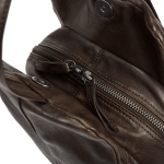 Everyday leather backpack – brown, with a functional design
