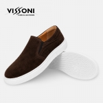Vissoni Eterno - Кафяви мъжки кожени обувки от естествена телешка кожа