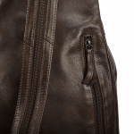 Everyday leather backpack – brown, with a functional design