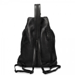 Everyday leather backpack – black, with a functional design