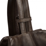 Everyday leather backpack – brown, with a functional design