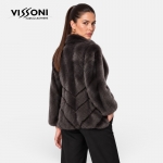 Дамско палто от естествен визон с изправена яка – Mink Elephant Collar