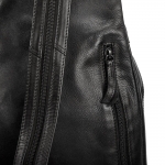 Everyday leather backpack – black, with a functional design