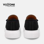 Vissoni Elegante - Черни мъжки кожени обувки от естествена телешка кожа