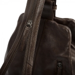 Everyday leather backpack – brown, with a functional design