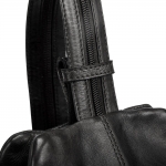 Everyday leather backpack – black, with a functional design