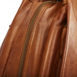 Everyday leather backpack – cognac, with a functional design