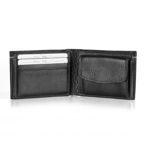 Мек портфейл с отделение за монети и карти