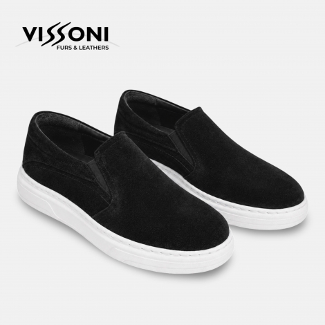 Vissoni Eterno - Черни мъжки кожени обувки от естествена телешка кожа