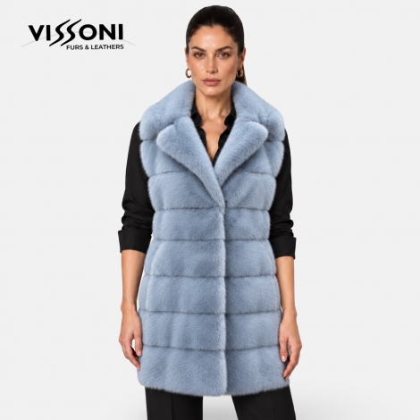Дамски елек от естествен визон – Mink Sky Vest