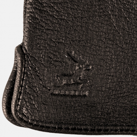 Дамски кафяви кожени ръкавици от еленова кожа - изчистен модел