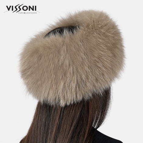 Ленти за глава от естествен косъм - Бежава