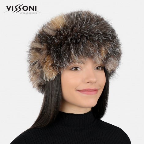 Лента за глава от естествен косъм на лисица