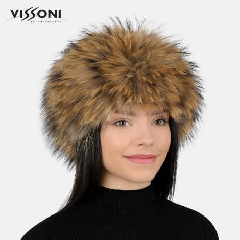 Лента за глава от естествен косъм на лисица