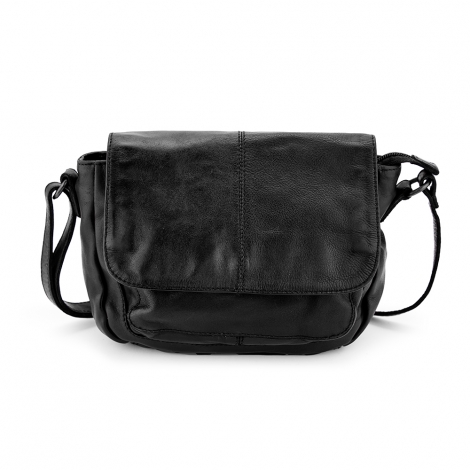 Компактна дамска чанта от мека телешка кожа